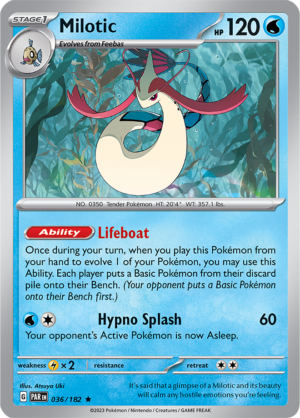 Pokémon TCG Milotic – PAR 036/182 Rare Holo – EN