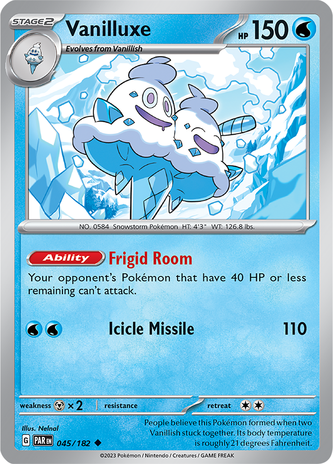 Pokémon TCG Vanilluxe – PAR 045/182 Uncommon Regular – EN