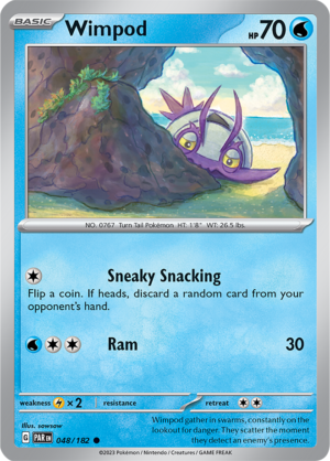 Pokémon TCG Wimpod – PAR 048/182 Common Regular – EN