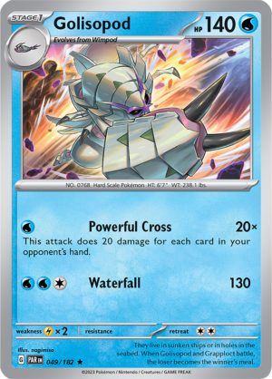 Pokémon TCG Golisopod – PAR 049/182 Rare Holo – EN