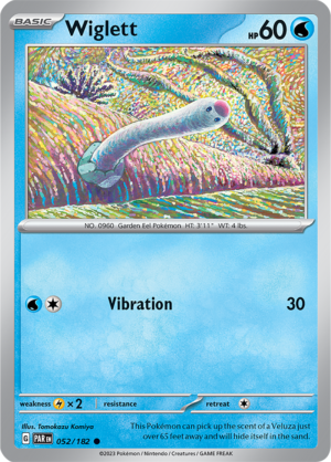 Pokémon TCG Wiglett – PAR 052/182 Common Regular – EN