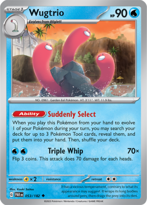 Pokémon TCG Wugtrio – PAR 053/182 Uncommon Regular – EN