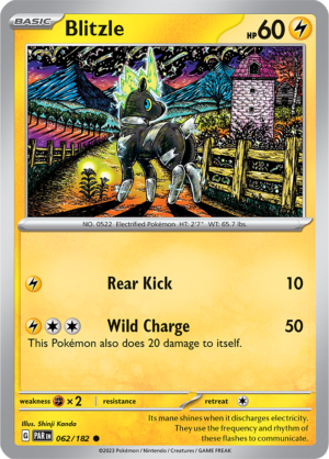 Pokémon TCG Blitzle – PAR 062/182 Common Reverse Holofoil – EN