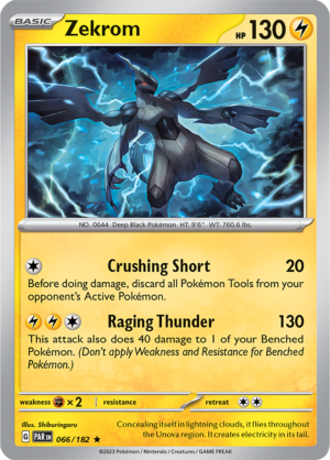 Pokémon TCG Zekrom – PAR 066/182 Rare Holo – EN