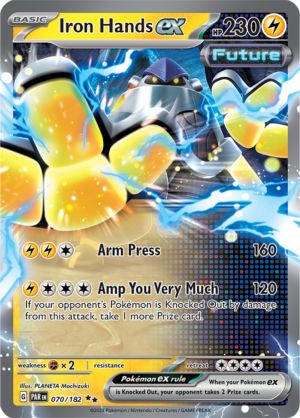 Pokémon TCG Iron Hands ex – PAR 070/182 Double Rare Holo – EN
