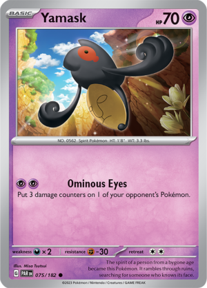 Pokémon TCG Yamask – PAR 075/182 Common Reverse Holofoil – EN