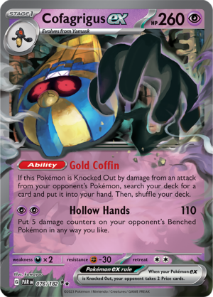 Pokémon TCG Cofagrigus ex – PAR 076/182 Double Rare Holo – EN