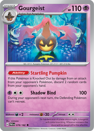 Pokémon TCG Gourgeist – PAR 078/182 Uncommon Reverse Holofoil – EN