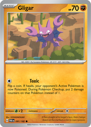 Pokémon TCG Gligar – PAR 091/182 Common Reverse Holofoil – EN