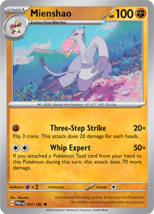 Pokémon TCG Mienshao – PAR 097/182 Uncommon Reverse Holofoil – EN