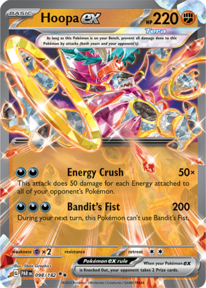 Pokémon TCG Hoopa ex – PAR 098/182 Double Rare Holo – EN