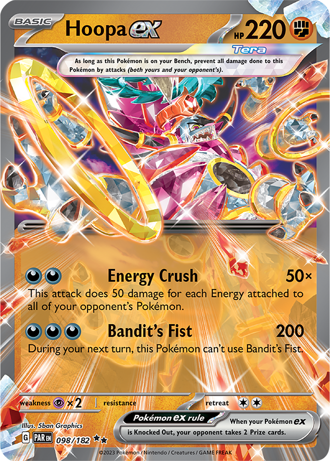 Pokémon TCG Hoopa ex – PAR 098/182 Double Rare Holo – EN