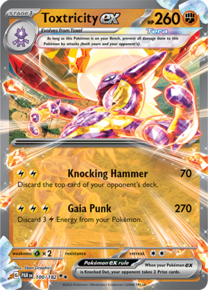 Pokémon TCG Toxtricity ex – PAR 100/182 Double Rare Holo – EN