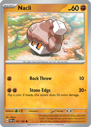 Pokémon TCG Nacli – PAR 101/182 Common Reverse Holofoil – EN