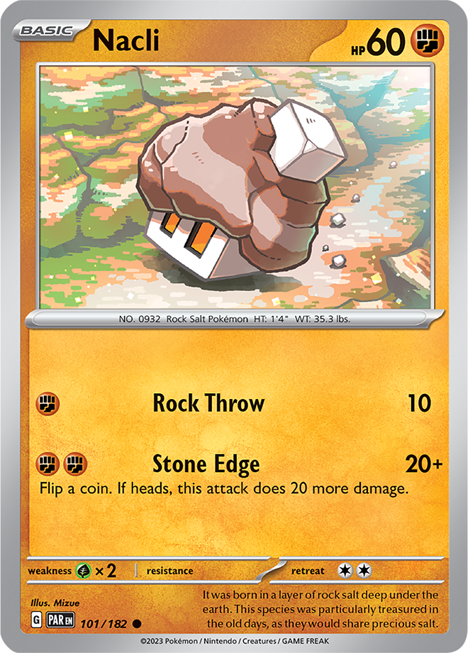 Pokémon TCG Nacli – PAR 101/182 Common Reverse Holofoil – EN