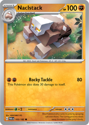 Pokémon TCG Naclstack – PAR 103/182 Common Reverse Holofoil – EN