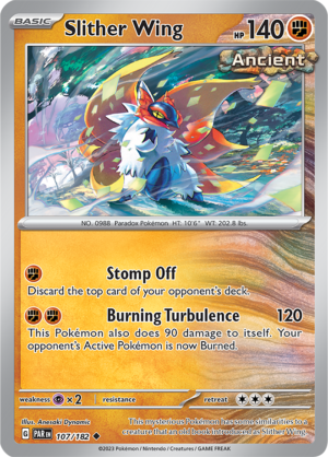 Pokémon TCG Slither Wing – PAR 107/182 Uncommon Reverse Holofoil – EN