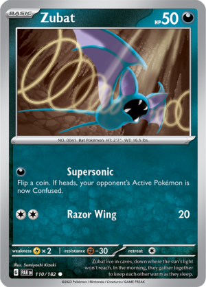 Pokémon TCG Zubat – PAR 110/182 Common Reverse Holofoil – EN