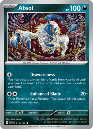 Pokémon TCG Absol – PAR 113/182 Uncommon Reverse Holofoil – EN