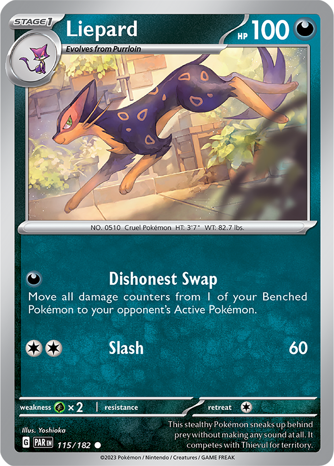 Pokémon TCG Liepard – PAR 115/182 Common Regular – EN