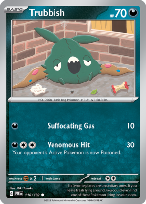 Pokémon TCG Trubbish – PAR 116/182 Common Reverse Holofoil – EN