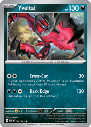 Pokémon TCG Yveltal – PAR 118/182 Rare Reverse Holofoil – EN