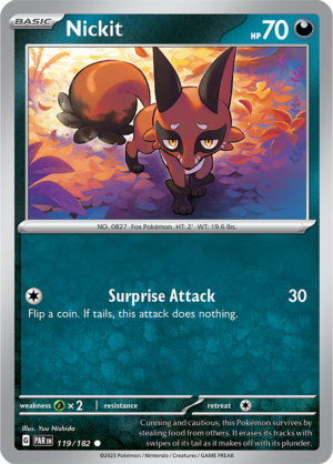Pokémon TCG Nickit – PAR 119/182 Common Reverse Holofoil – EN