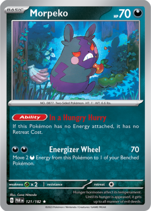 Pokémon TCG Morpeko – PAR 121/182 Rare Reverse Holofoil – EN
