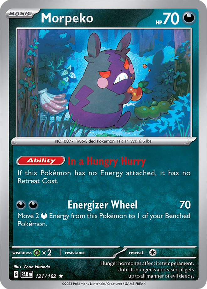 Pokémon TCG Morpeko – PAR 121/182 Rare Holo – EN