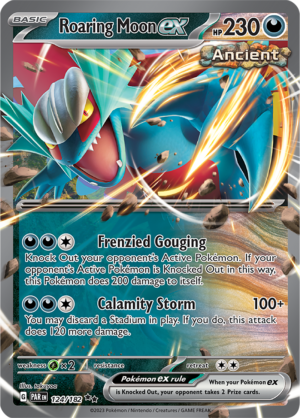 Pokémon TCG Roaring Moon ex – PAR 124/182 Double Rare Holo – EN