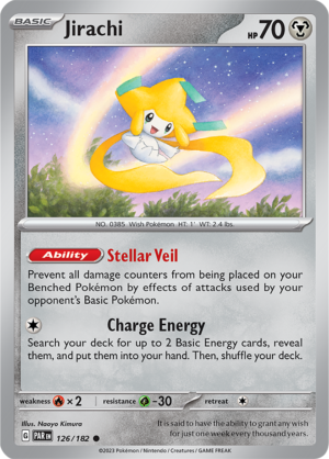 Pokémon TCG Jirachi – PAR 126/182 Common Reverse Holofoil – EN