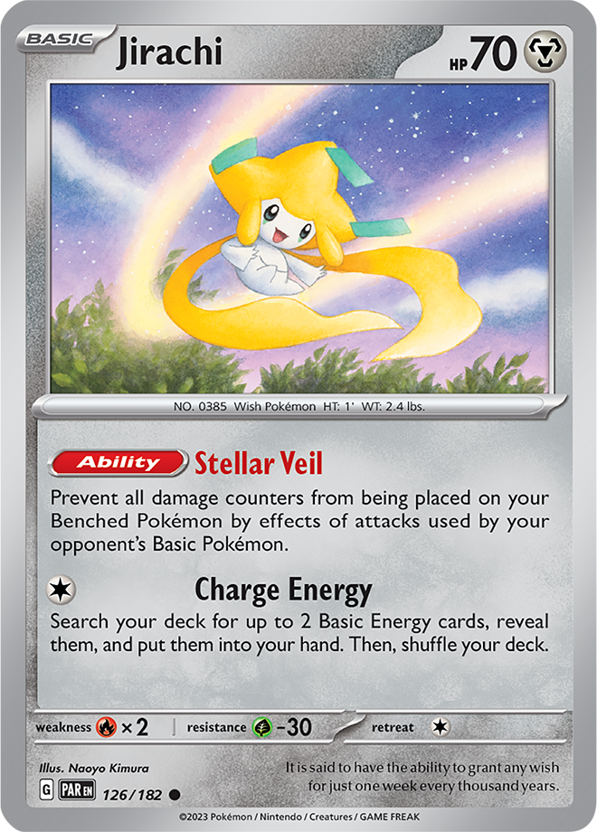 Pokémon TCG Jirachi – PAR 126/182 Common Regular – EN