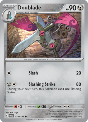 Pokémon TCG Doublade – PAR 132/182 Common Reverse Holofoil – EN