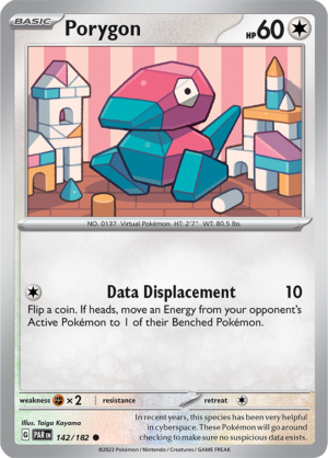 Pokémon TCG Porygon – PAR 142/182 Common Reverse Holofoil – EN