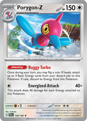 Pokémon TCG Porygon-Z – PAR 144/182 Rare Reverse Holofoil – EN