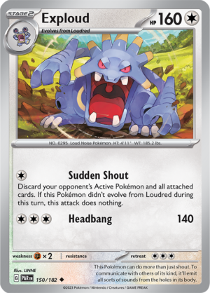 Pokémon TCG Exploud – PAR 150/182 Uncommon Reverse Holofoil – EN