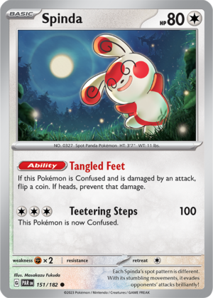 Pokémon TCG Spinda – PAR 151/182 Common Reverse Holofoil – EN