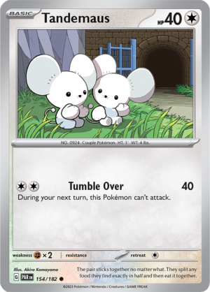 Pokémon TCG Tandemaus – PAR 154/182 Common Reverse Holofoil – EN
