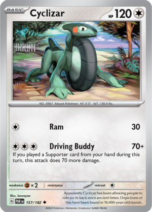 Pokémon TCG Cyclizar – PAR 157/182 Uncommon Reverse Holofoil – EN