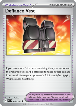 Pokémon TCG Defiance Vest – PAR 162/182 Uncommon Reverse Holofoil – EN