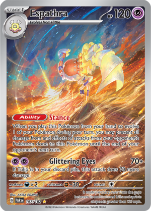 Pokémon TCG Espathra – PAR 197/182 Illustration Rare Holo – EN