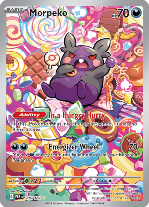Pokémon TCG Morpeko – PAR 206/182 Illustration Rare Holo – EN