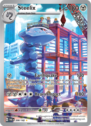 Pokémon TCG Steelix – PAR 208/182 Illustration Rare Holo – EN