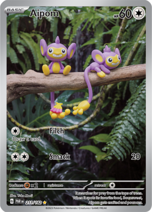 Pokémon TCG Aipom – PAR 211/182 Illustration Rare Holo – EN