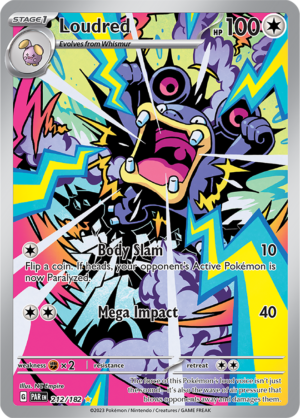 Pokémon TCG Loudred – PAR 212/182 Illustration Rare Holo – EN