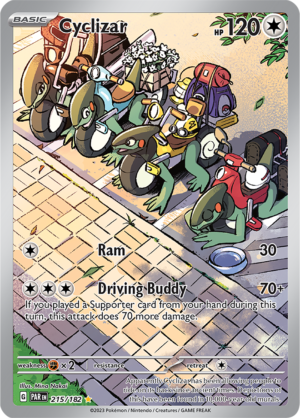 Pokémon TCG Cyclizar – PAR 215/182 Illustration Rare Holo – EN