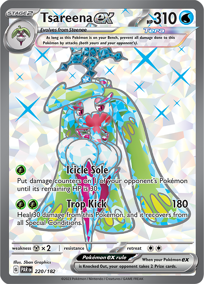 Pokémon TCG Tsareena ex – PAR 220/182 Ultra Rare Holo – EN