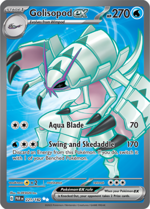Pokémon TCG Golisopod ex – PAR 221/182 Ultra Rare Holo – EN