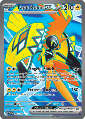 Pokémon TCG Tapu Koko ex – PAR 222/182 Ultra Rare Holo – EN