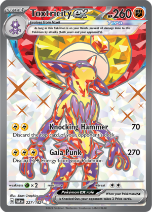 Pokémon TCG Toxtricity ex – PAR 227/182 Ultra Rare Holo – EN